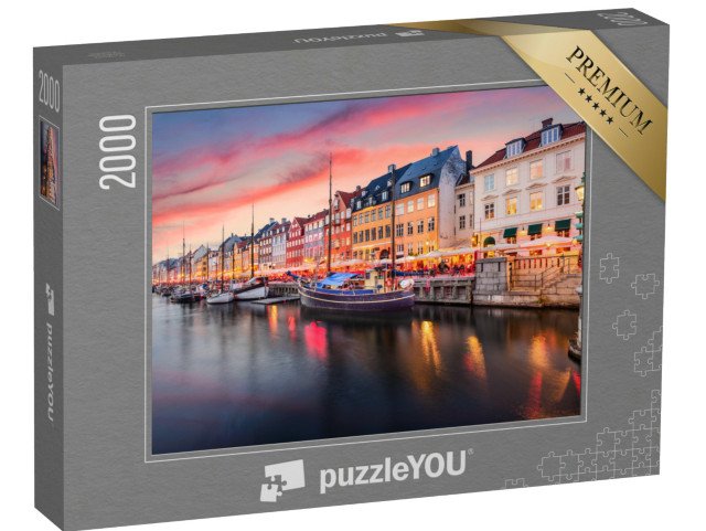 puzzle 2000 dílků „Kanál Nyhavn v Kodani, Dánsko“