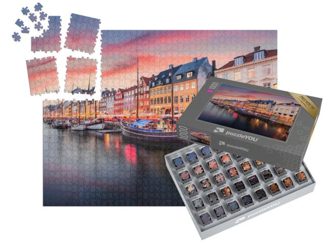 SMART SORTED® | Puzzle 1000 dílků „Kanál Nyhavn v Kodani, Dánsko“