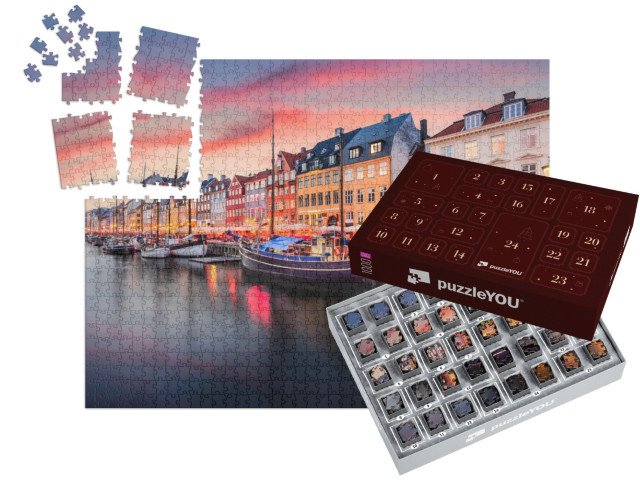Adventní kalendář „Kanál Nyhavn v Kodani, Dánsko“
