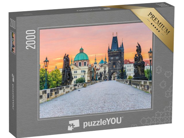 puzzle 2000 dílků „Karlův most a Staroměstská věž při východu slunce, Praha, Česká republika“