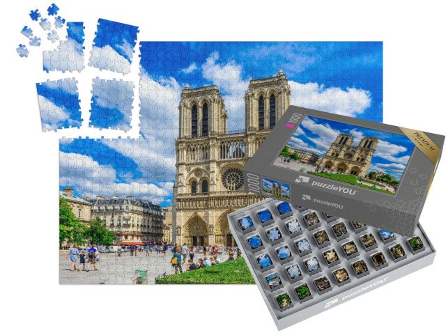 SMART SORTED® | Puzzle 1000 dílků „Katedrála Notre Dame de Paris v Paříži, Francie“