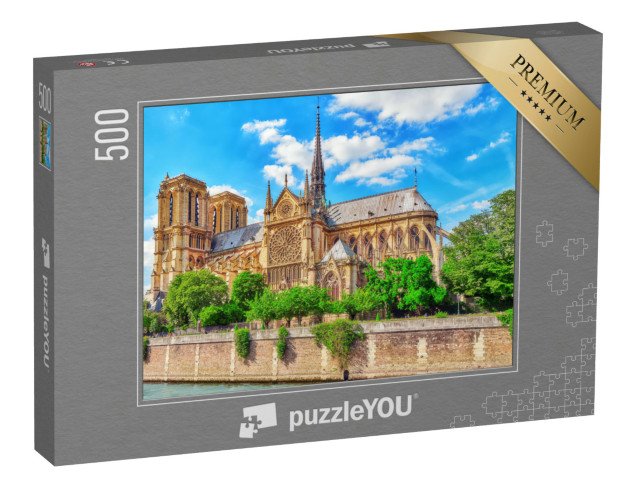 puzzle 500 dílků „Katedrála Notre Dame od Seiny, Paříž, Francie“