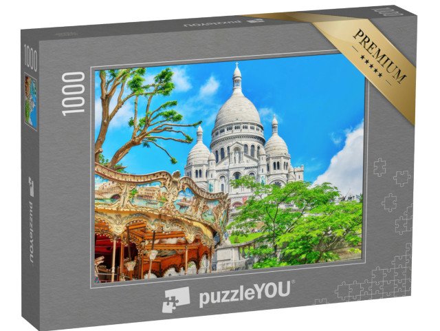 puzzle 1000 dílků „Katedrála Sacre Coeur na pahorku Montmartre, Paříž, Francie“