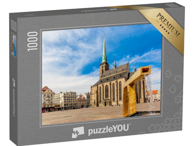 puzzle „Katedrála sv. Bartoloměje na náměstí v Plzni, Česká republika“