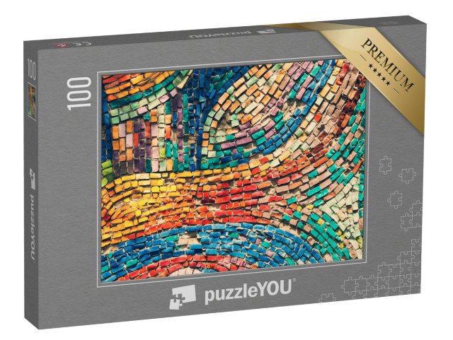 puzzle 100 dílků „Keramická mozaika v různých barvách, zdobená budova“
