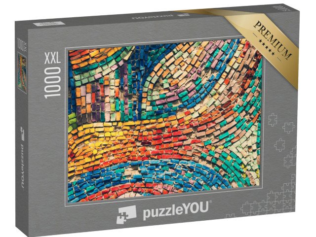 puzzle 1000 dílků XXL „Keramická mozaika v různých barvách, zdobená budova“