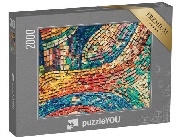 puzzle 2000 dílků „Keramická mozaika v různých barvách, zdobená budova“