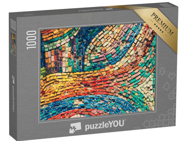 puzzle 1000 dílků „Keramická mozaika v různých barvách, zdobená budova“