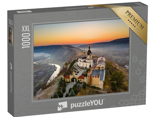puzzle 1000 dílků XXL „Klášter Orhei při východu slunce, Moldavsko“