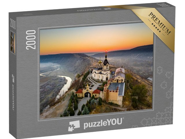 puzzle 2000 dílků „Klášter Orhei při východu slunce, Moldavsko“