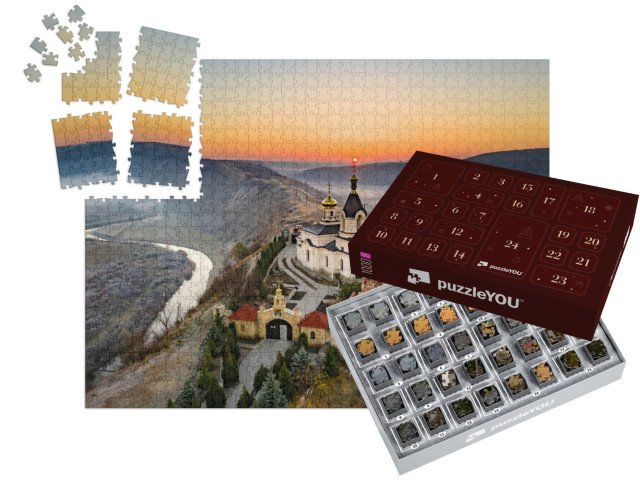 Adventní kalendář „Klášter Orhei při východu slunce, Moldavsko“