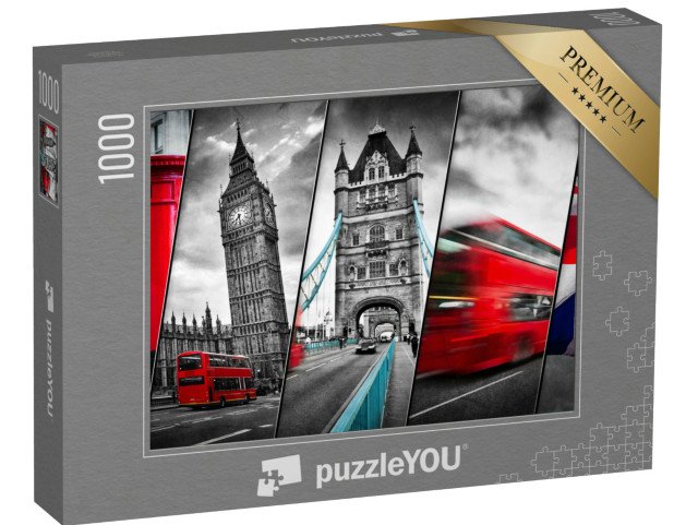 puzzle 1000 dílků „Koláž slavných londýnských památek“
