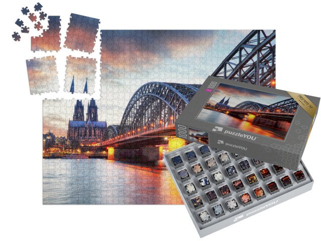 SMART SORTED® | Puzzle 1000 dílků „Kolínská katedrála a Hohenzollernský most, Německo“