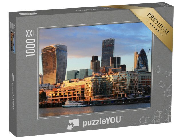 puzzle 1000 dílků XXL „Krajina Londýna za soumraku, Anglie“