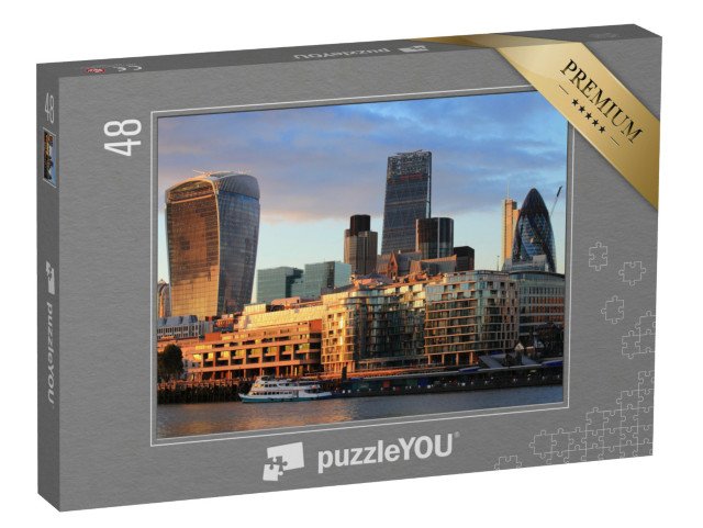 puzzle 48 dílků „Krajina Londýna za soumraku, Anglie“