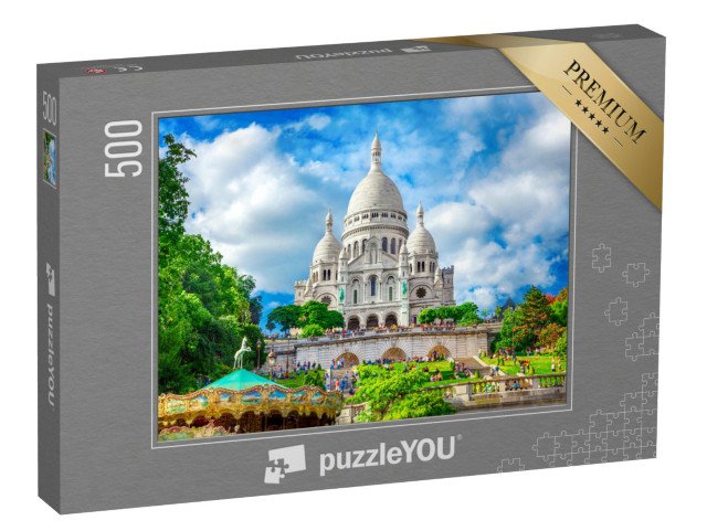 puzzle 500 dílků „Krásná bazilika Sacre Coeur, Montmartre, Paříž, Francie“