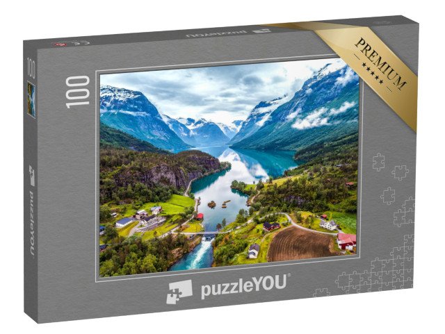 puzzle 100 dílků „Krásná příroda, Norsko“
