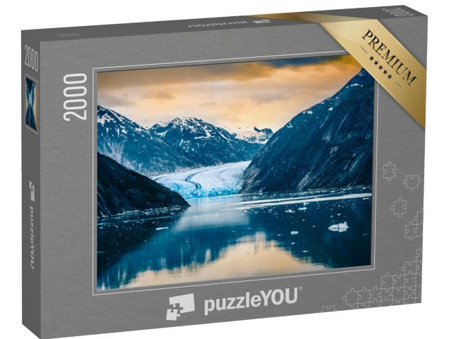 puzzle 2000 dílků „Ledovec Sawyer, fjord Tracy Arm v Panhandle na Aljašce“