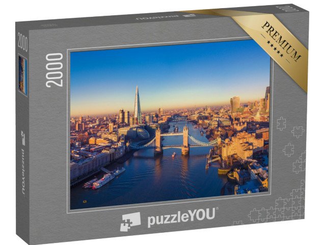 puzzle 2000 dílků „Letecký panoramatický pohled na Londýn a řeku Temži, Anglie“