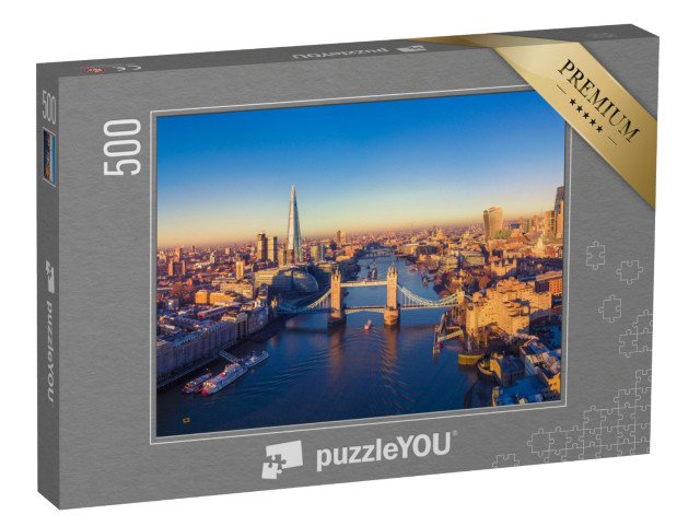 puzzle 500 dílků „Letecký panoramatický pohled na Londýn a řeku Temži, Anglie“