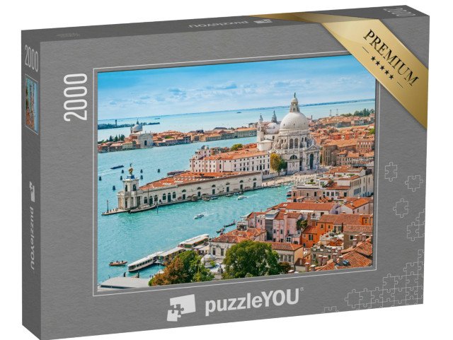 puzzle 2000 dílků „Letecký pohled na baziliku Santa Maria della Salute v Benátkách, Itálie“
