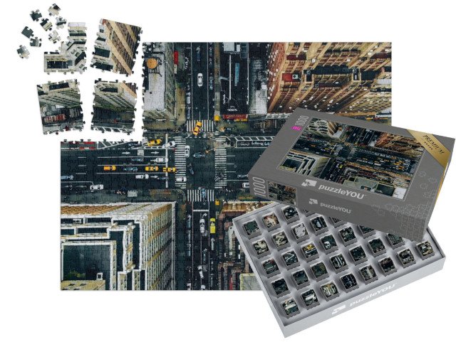 SMART SORTED® | Puzzle 1000 dílků „Letecký pohled na centrum New Yorku, USA“