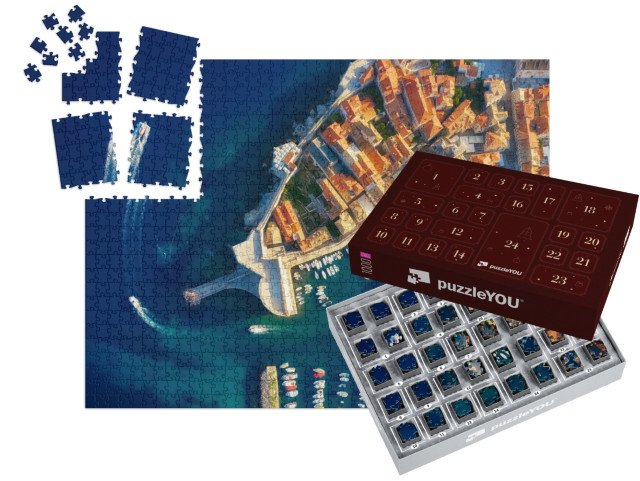 Adventní kalendář „Letecký pohled na Dubrovník, Chorvatsko“
