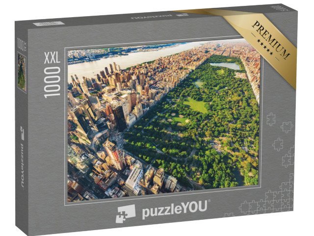 puzzle 1000 dílků XXL „Letecký pohled na Manhattan, New York, USA“