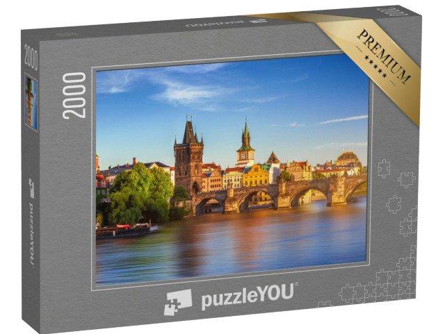 puzzle 2000 dílků „Letecký pohled na staré centrum Prahy s molem, Česká republika“