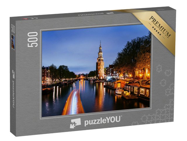 puzzle 500 dílků „Letní noc v Amsterdamu, Holandsko“