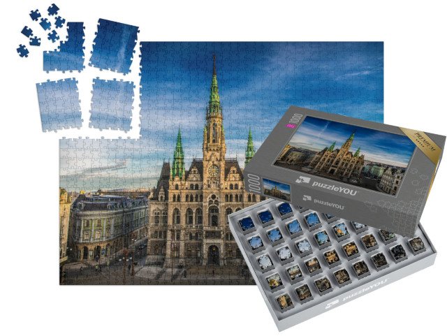 SMART SORTED® | Puzzle 1000 dílků „Liberecká radnice, Liberec, Česká republika“