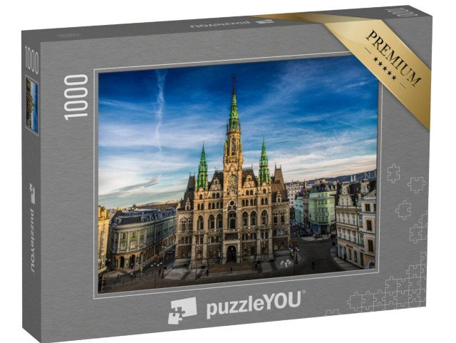 puzzle 1000 dílků „Liberecká radnice, Liberec, Česká republika“