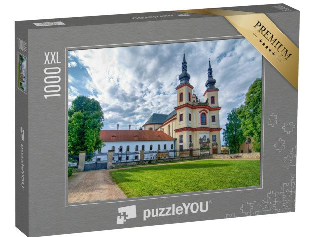 puzzle 1000 dílků XXL „Litomyšl: Pohled na kostel u zámku, Česká republika“