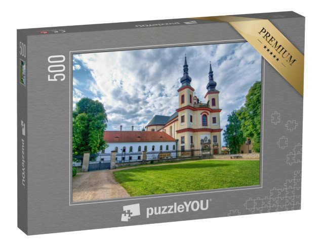 puzzle 500 dílků „Litomyšl: Pohled na kostel u zámku, Česká republika“