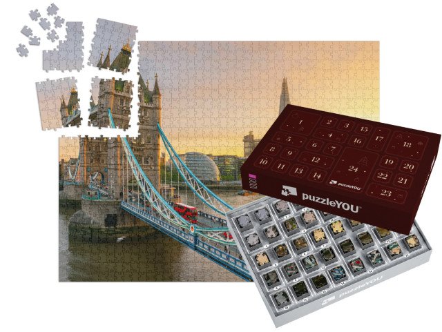 Adventní kalendář „Londýnský most Tower Bridge, Anglie“