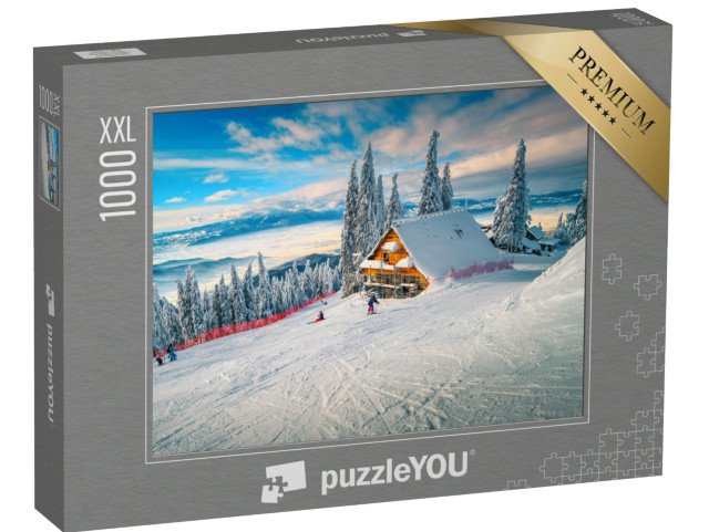 puzzle 1000 dílků XXL „Lyžařské středisko Poiana Brasov, Rumunsko“