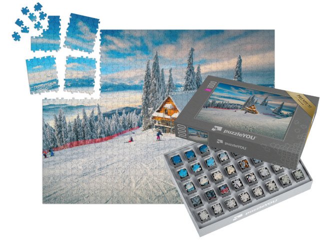 SMART SORTED® | Puzzle 1000 dílků „Lyžařské středisko Poiana Brasov, Rumunsko“