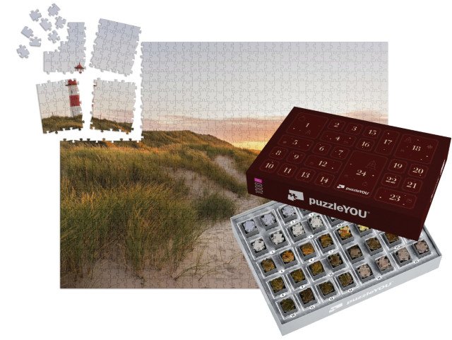 Adventní kalendář „Maják na ostrově Sylt, Šlesvicko-Holštýnsko, Německo“