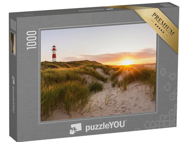 puzzle 1000 dílků „Maják na ostrově Sylt, Šlesvicko-Holštýnsko, Německo“