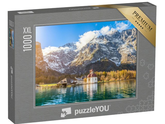 puzzle 1000 dílků XXL „Malebná horská krajina u jezera Königssee v Bavorsku, Německo“