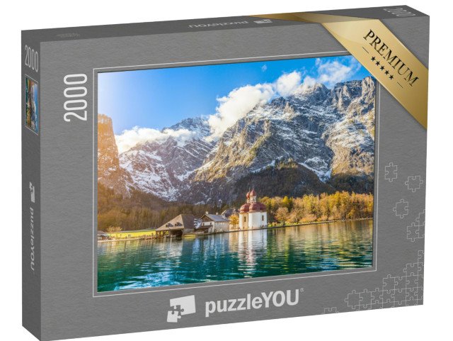 puzzle 2000 dílků „Malebná horská krajina u jezera Königssee v Bavorsku, Německo“