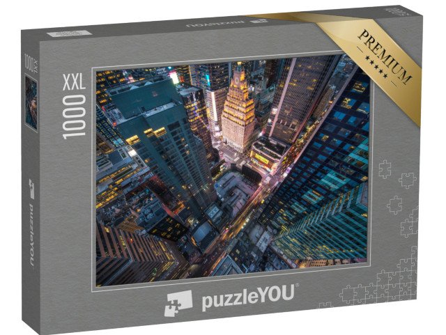 puzzle 1000 dílků XXL „Manhattan, New York, pohled z ptačí perspektivy, USA“