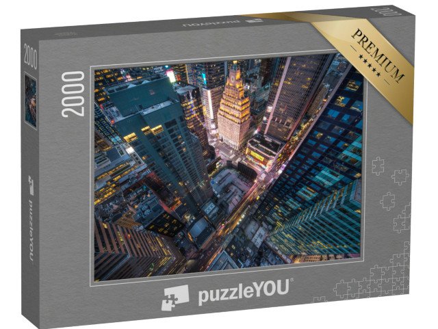 puzzle 2000 dílků „Manhattan, New York, pohled z ptačí perspektivy, USA“