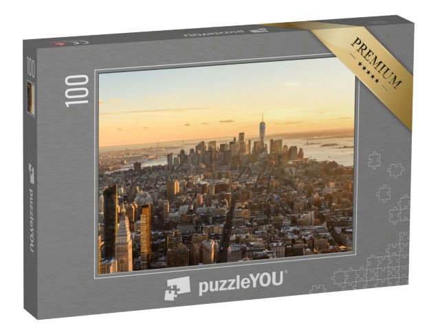 puzzle 100 dílků „Manhattan s Empire State Building shora, New York, USA“