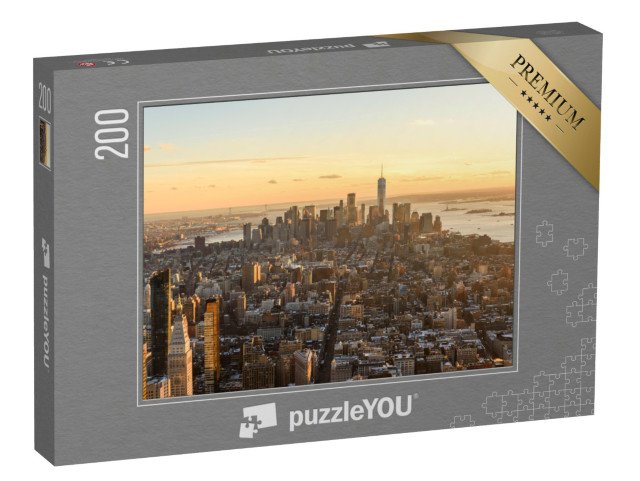 puzzle 200 dílků „Manhattan s Empire State Building shora, New York, USA“