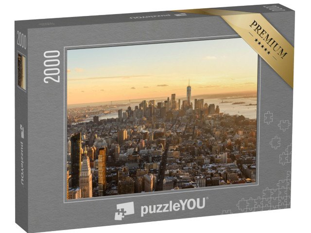 puzzle 2000 dílků „Manhattan s Empire State Building shora, New York, USA“