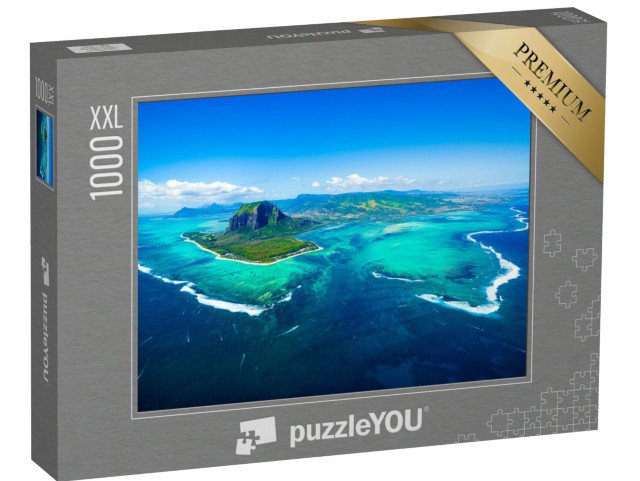 puzzle 1000 dílků XXL „Mauricius s horou Le Morne Brabant a podvodním vodopádem“