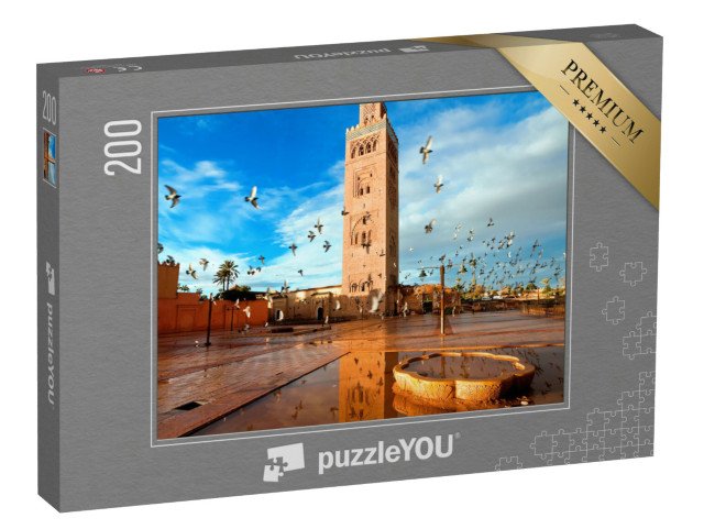 puzzle 200 dílků „Mešita Koutoubia, Marrákeš, Maroko“