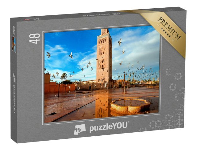 puzzle 48 dílků „Mešita Koutoubia, Marrákeš, Maroko“