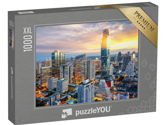 puzzle 1000 dílků XXL „Město Bangkok při západu slunce, Thajsko“